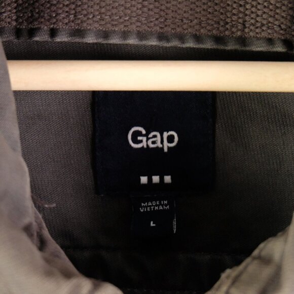 Gap Jacket Womens Large Gray Utility Army Full Zip Canvas Outdoor Retro - Picture 7 of 12